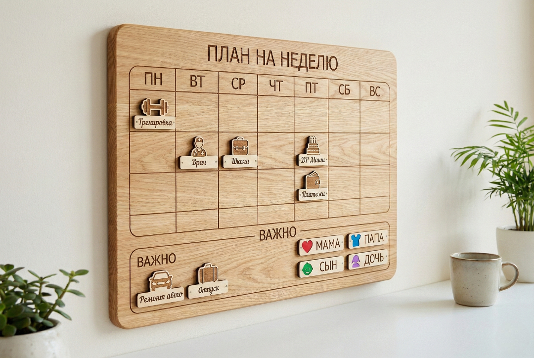 Календарь из дерева