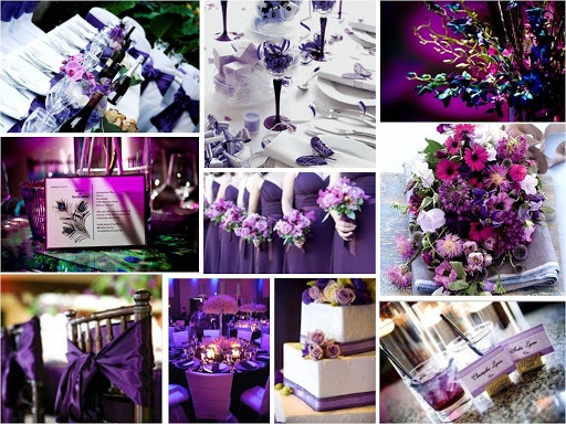 свадьба в фиолетовом цвете